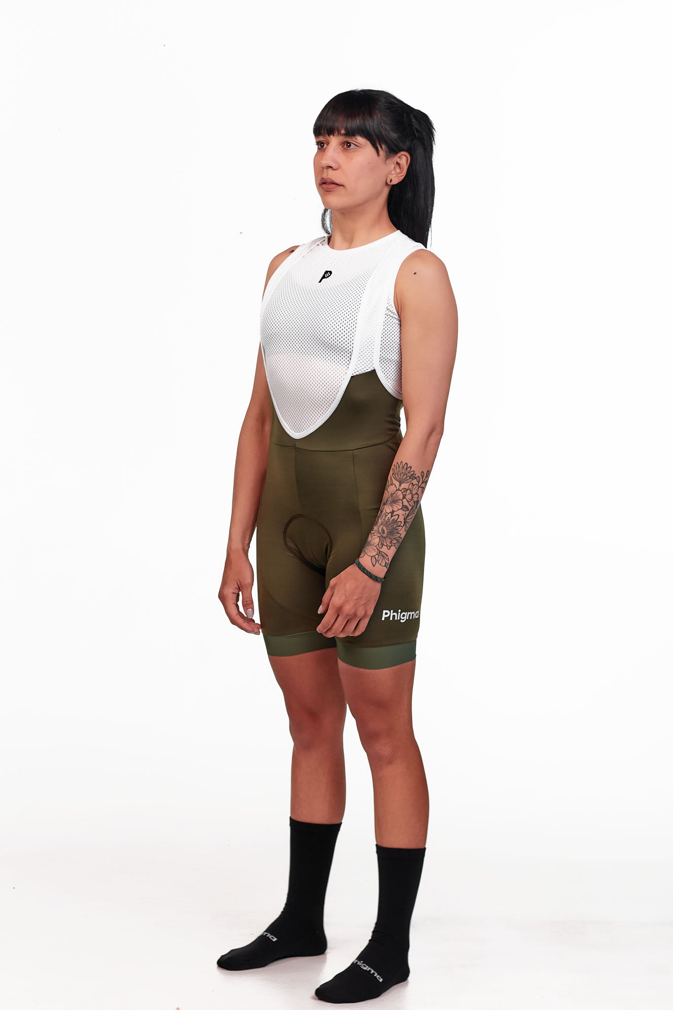 Bib Short Mujer Verde MIlitar