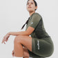 Bib Short Women Military Green