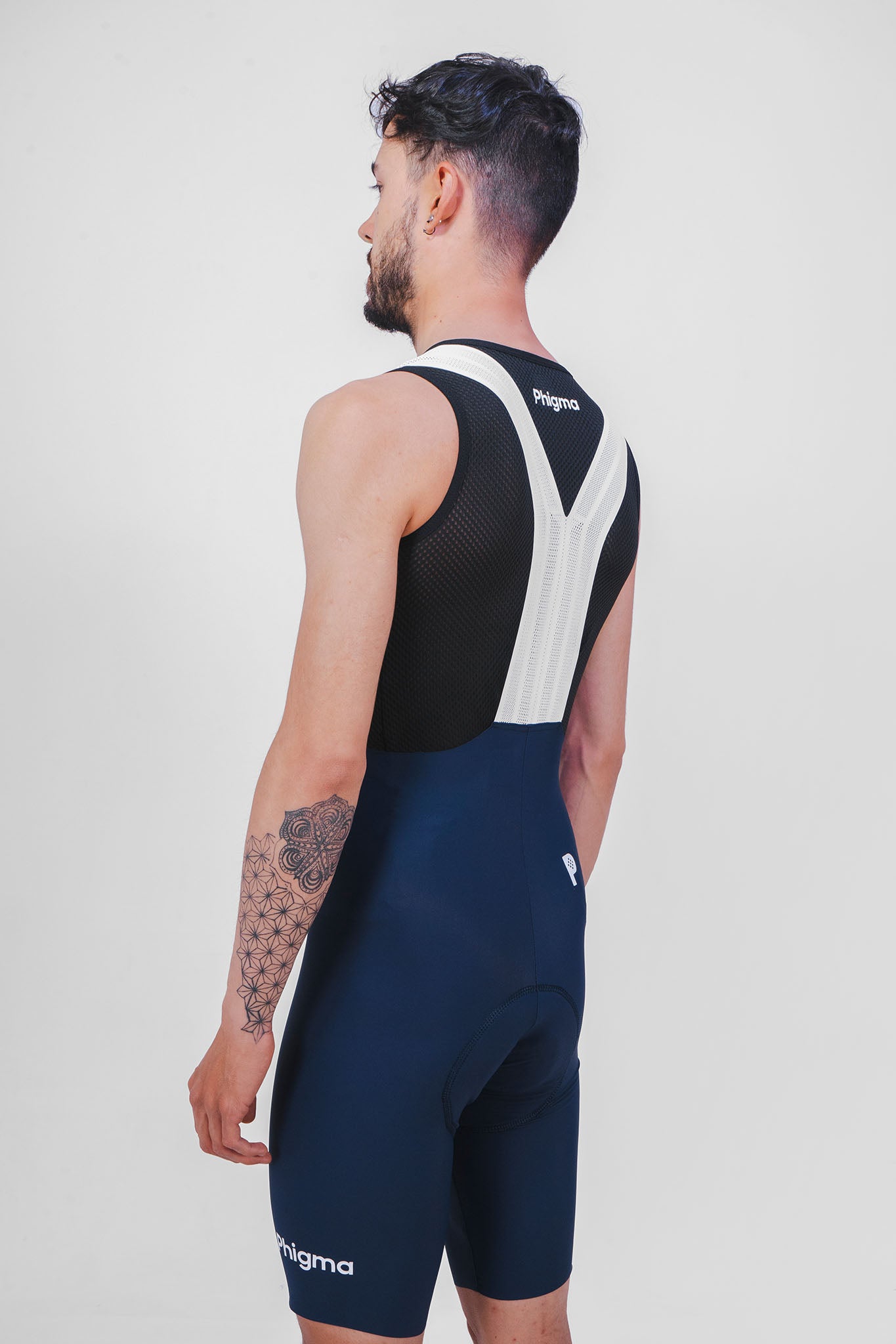 Navy Blue Men's Seamless Bib