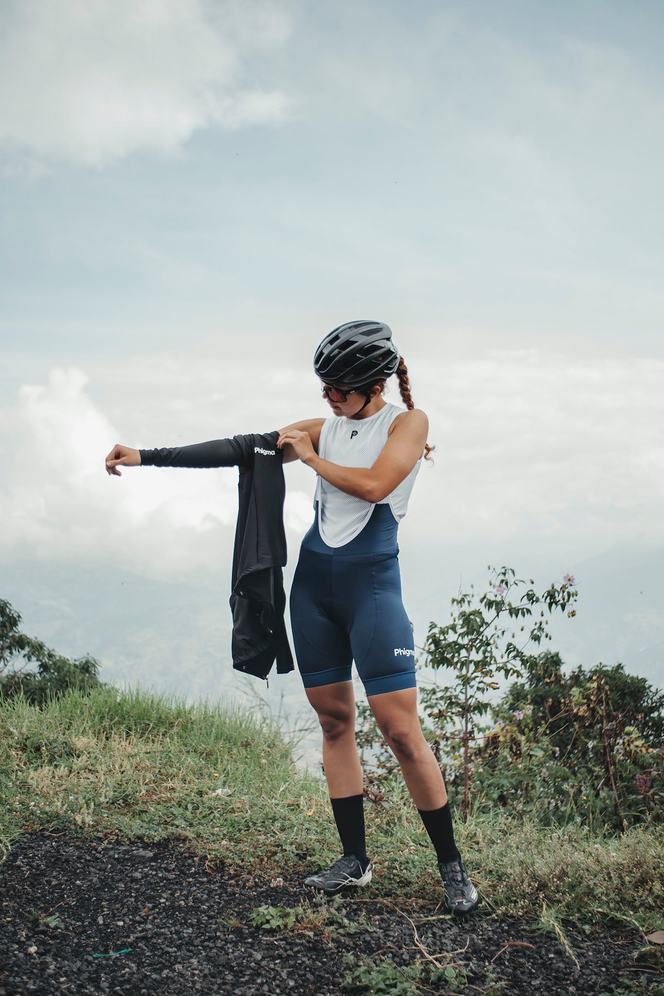 Navy Blue Women's Bib Short