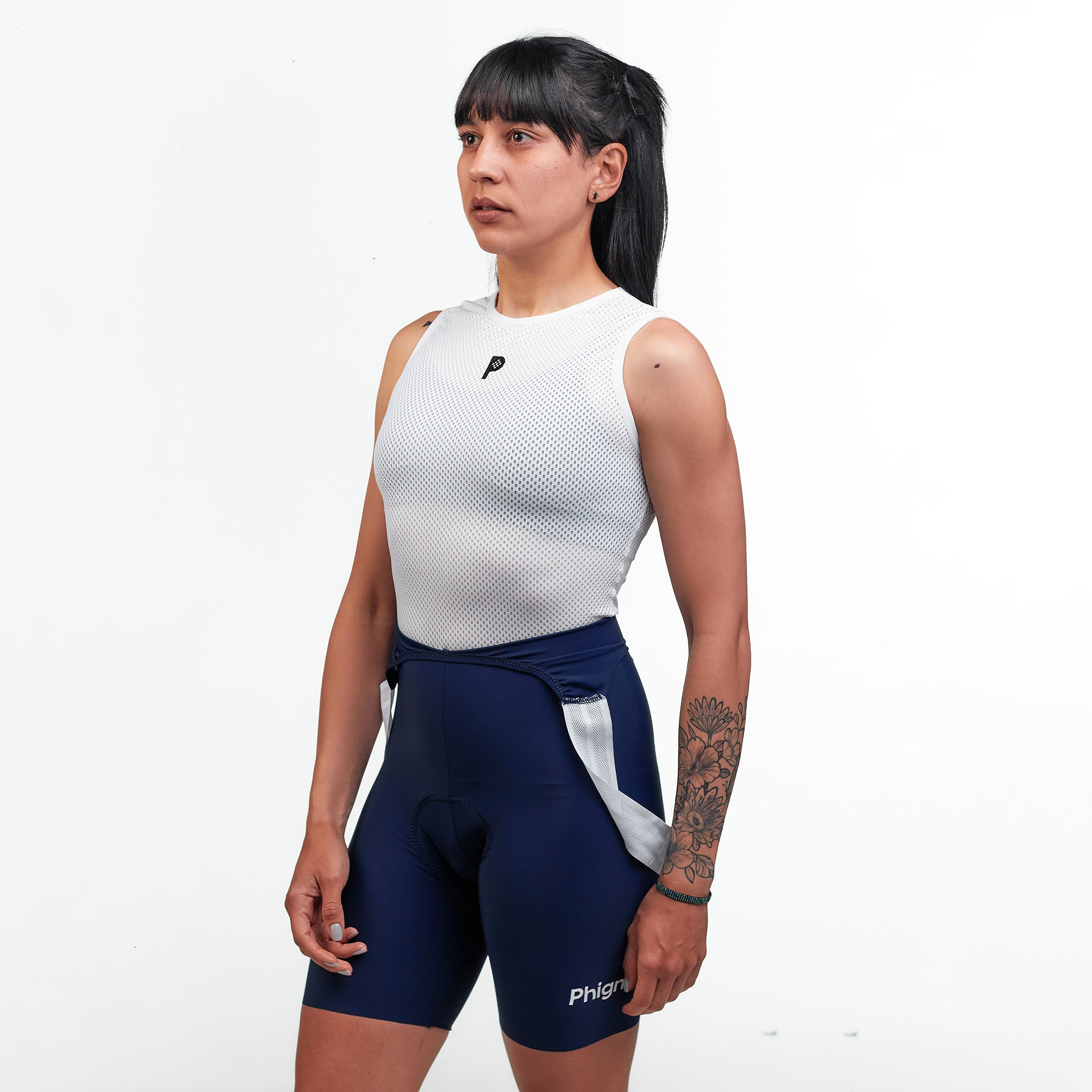 Navy Blue Women's Seamless Bib