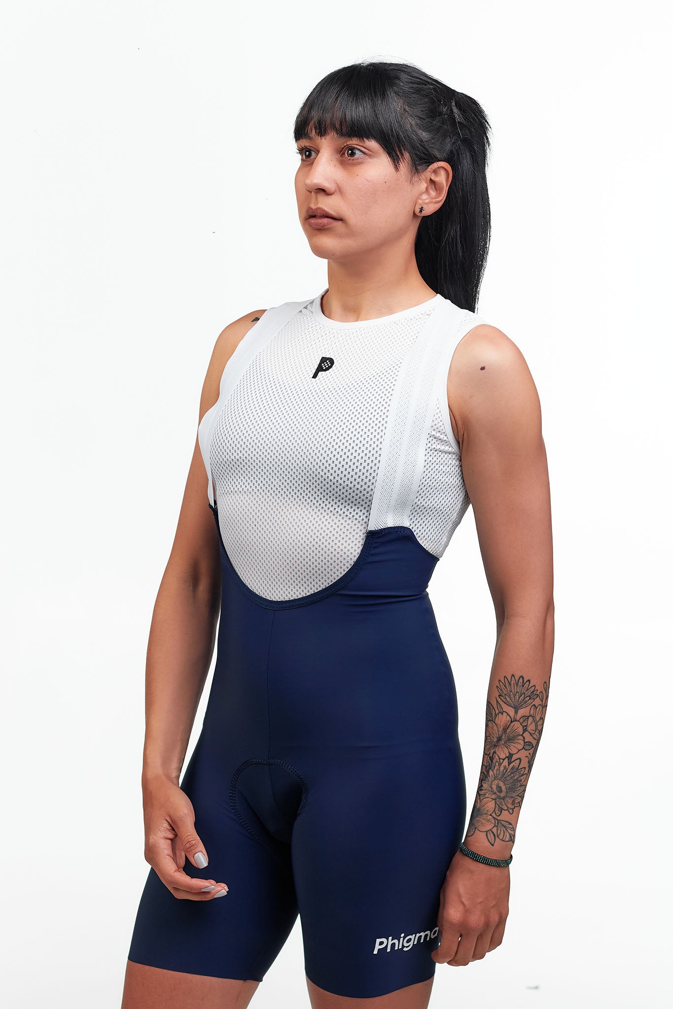 Navy Blue Women's Seamless Bib