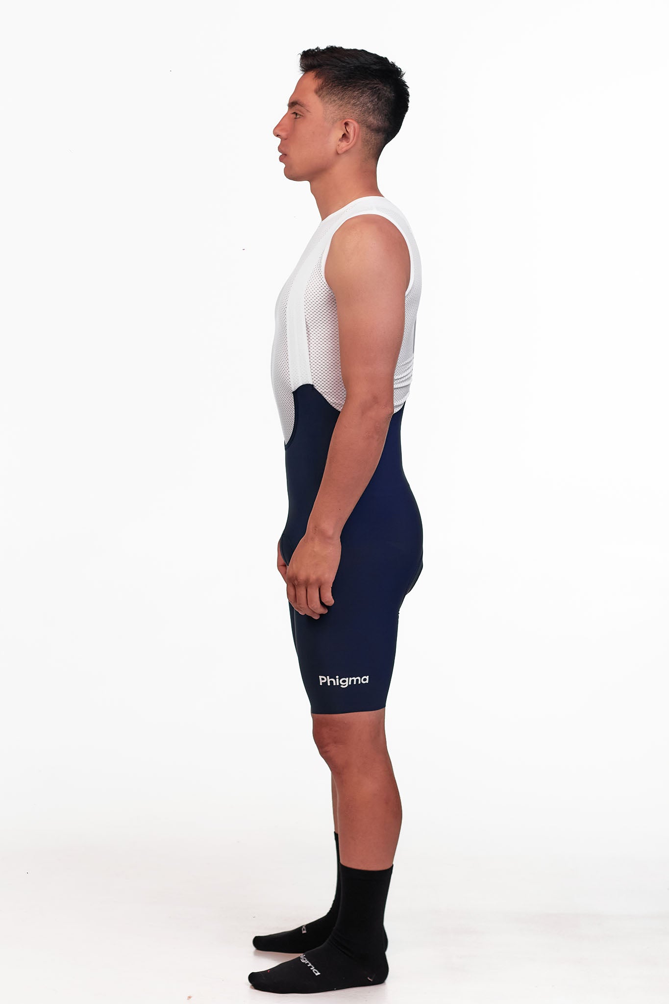 Navy Blue Men's Seamless Bib